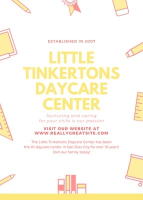 25 Beautiful Free Paid Templates For Daycare Flyers