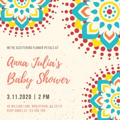 Wonderbaar Free, Printable Baby Shower Invitation Templates | Canva HV-08