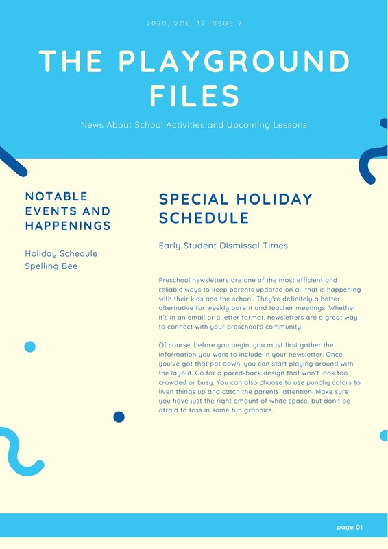 Blue Simple University General Newsletter Templates By Canva