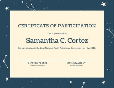 Participant Certificate Template from marketplace.canva.com