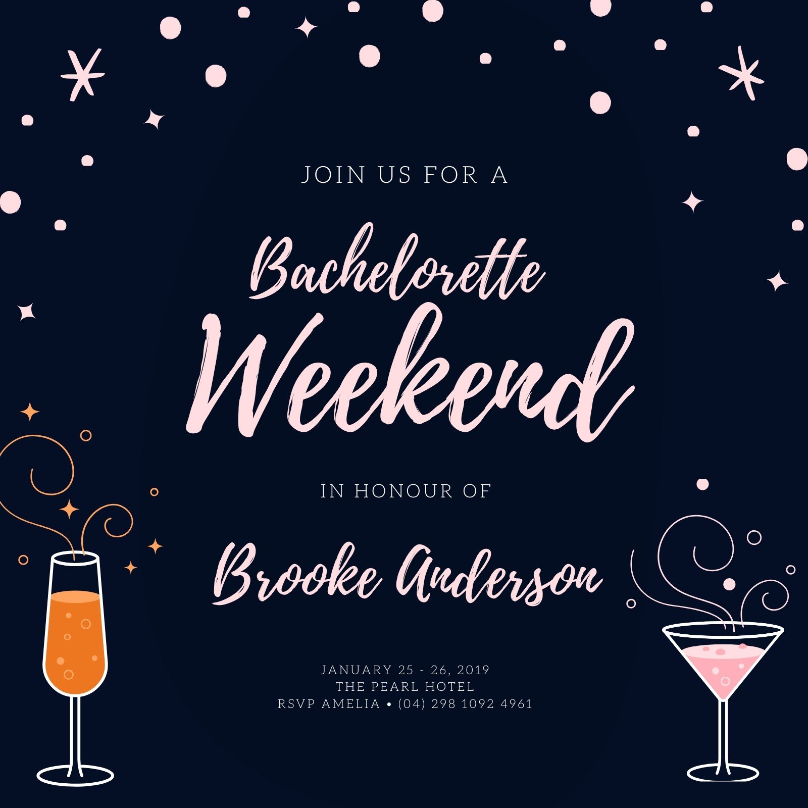 Bachelorette Weekend Invitations