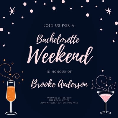 Bachelorette Party Invitation Template Free from marketplace.canva.com