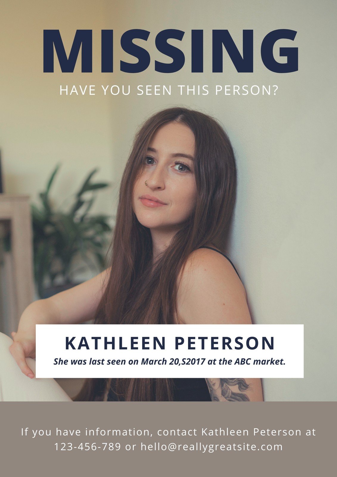 Photo Missing Person Poster Templates by Canva