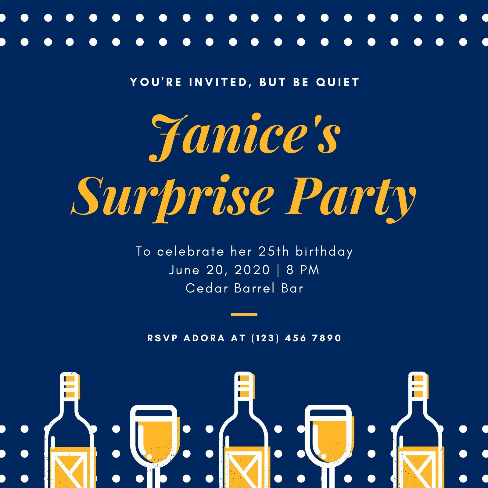 Free custom printable surprise party invitation templates | Canva
