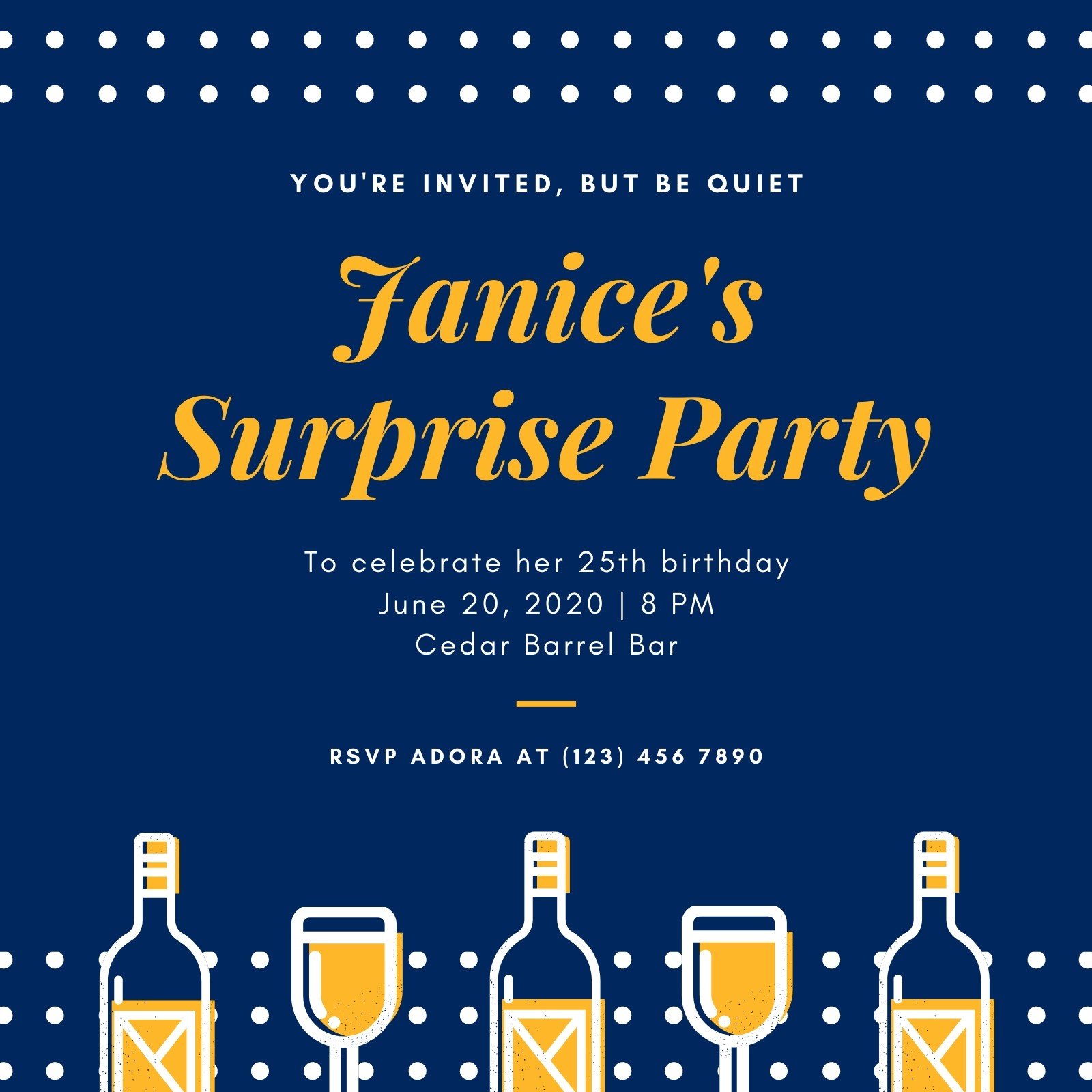 Surprise Invitation Template