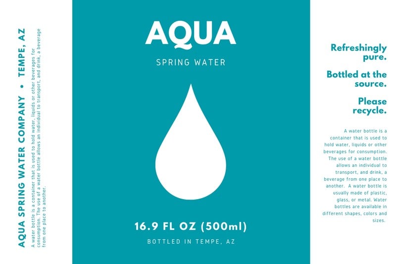 Template For Water Bottle Labels from marketplace.canva.com