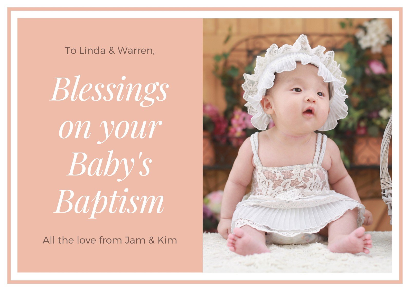 Free Printable Customizable Baptism Card Templates Canva