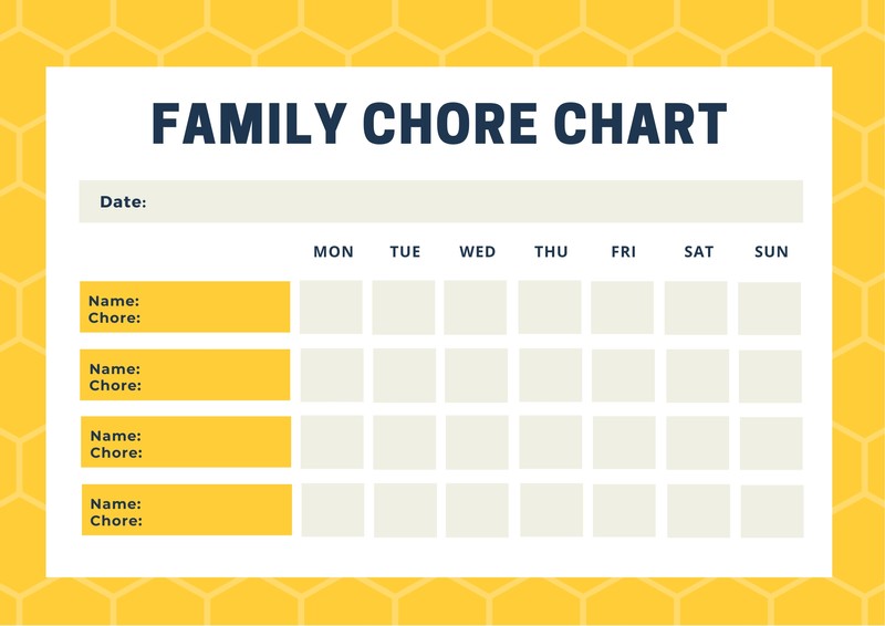 Family Chore Chart Template