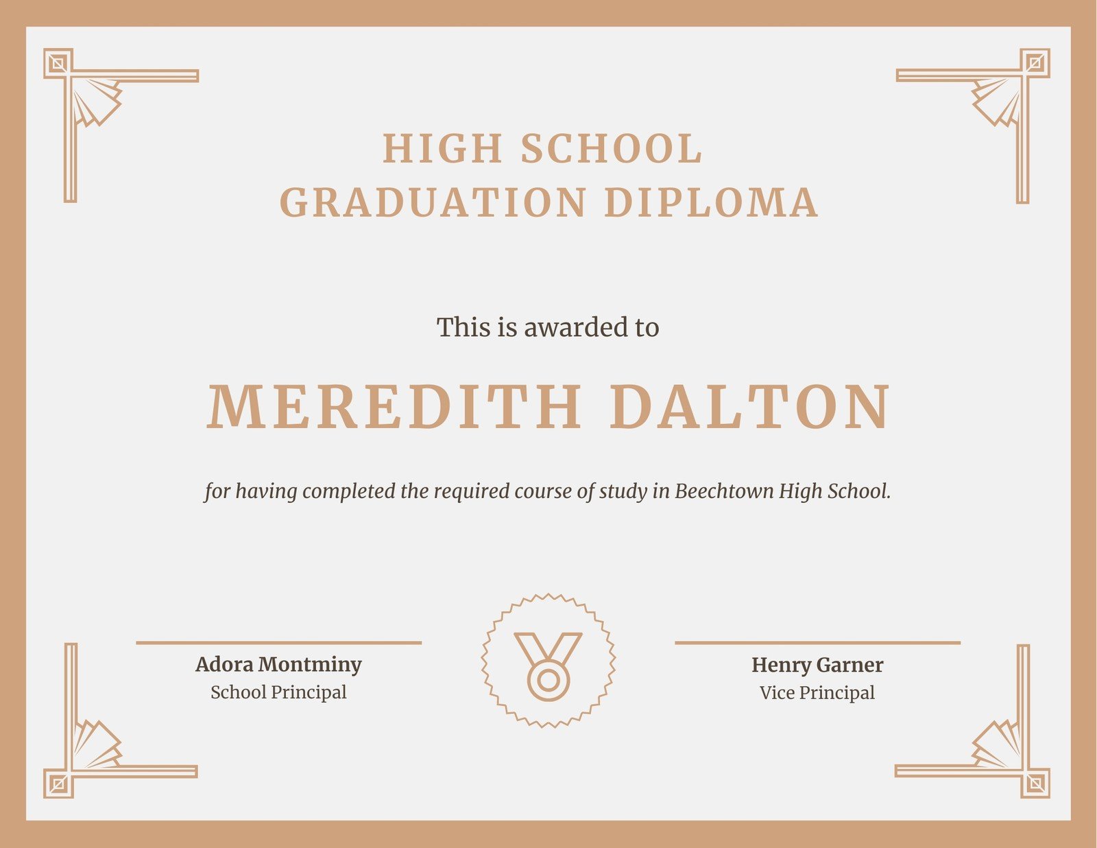 Free printable high school diploma certificate templates  Canva With Regard To Free Printable Graduation Certificate Templates