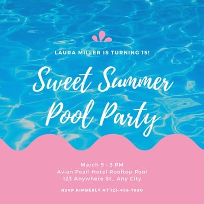 Pool Party Invitation Template Free from marketplace.canva.com