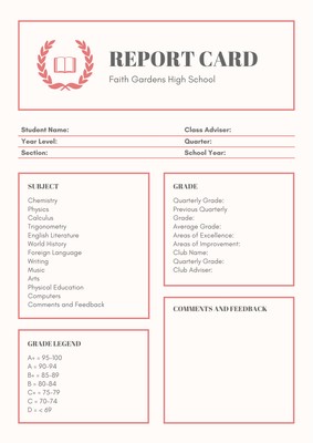 Fake Report Card Template from marketplace.canva.com