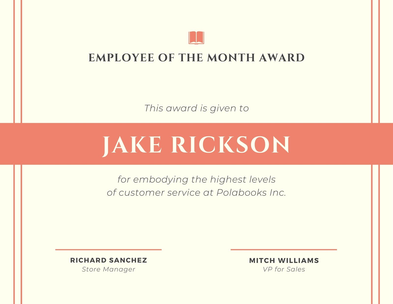 Free printable employee of the month certificate templates  Canva Within Manager Of The Month Certificate Template