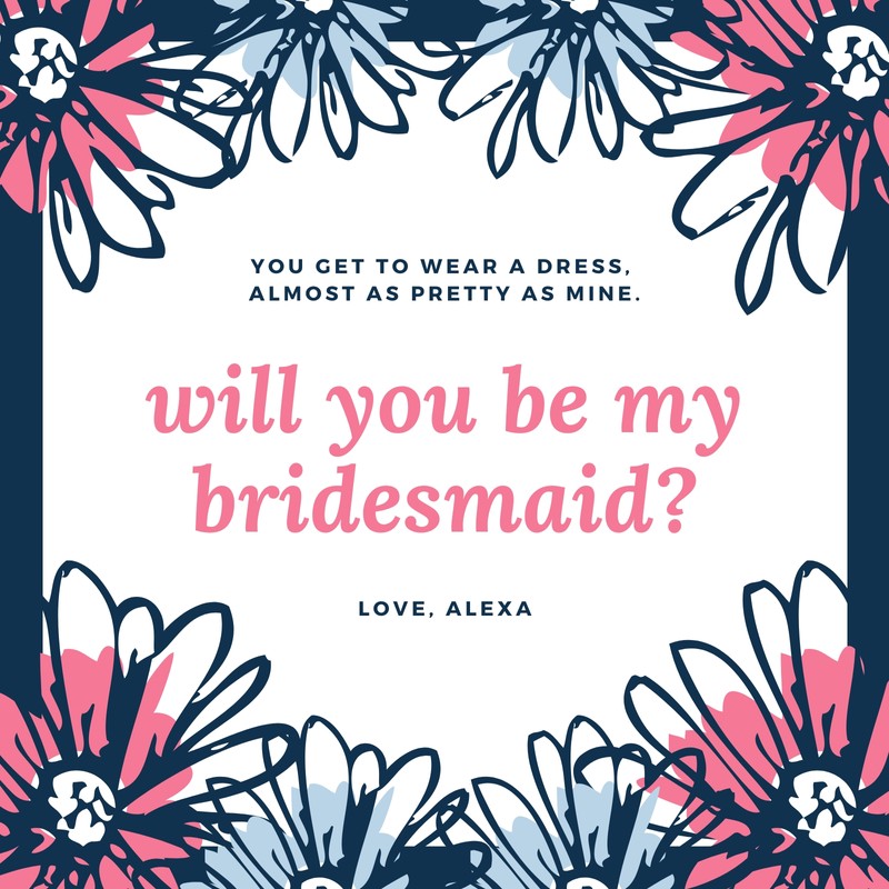 Junior Bridesmaid Free Printable