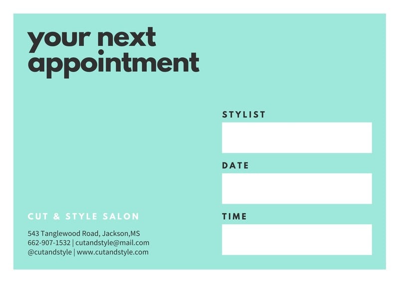 Customize 20+ Appointment Cards Templates Online Canva