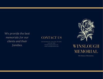 Air Bubbles Trifold Funeral Program Template