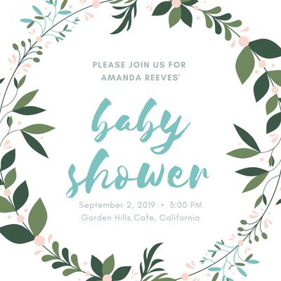 baby shower invitation card editable