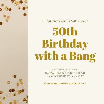 50Th Birthday Invite Template from marketplace.canva.com