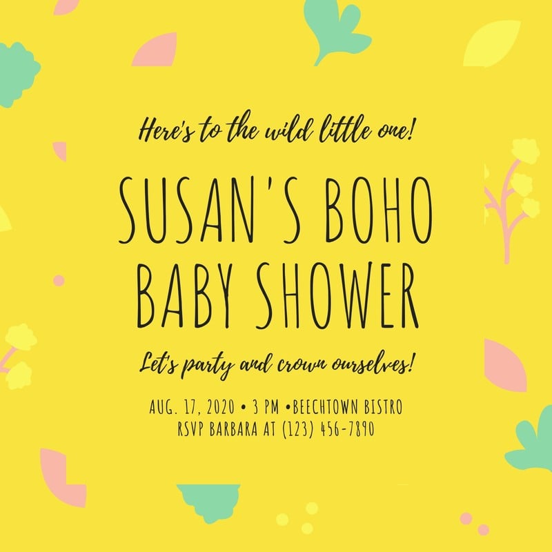 invitation design for baby shower