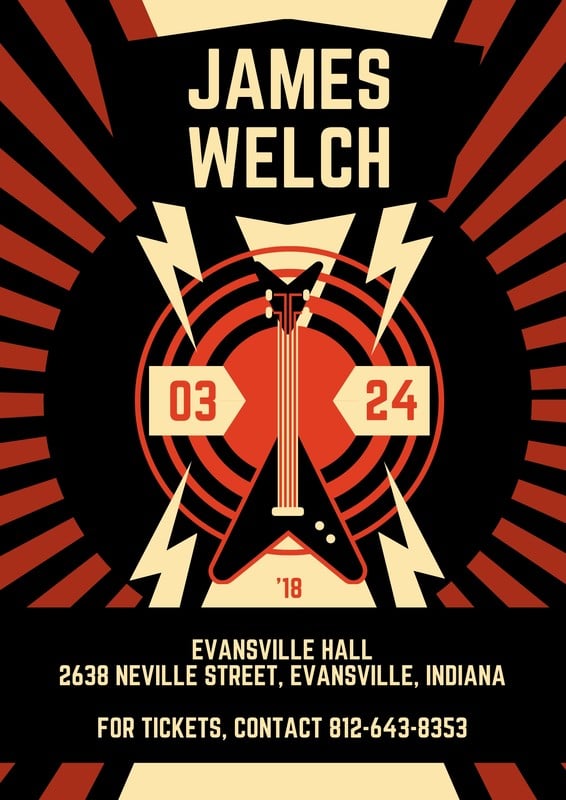 concert poster size