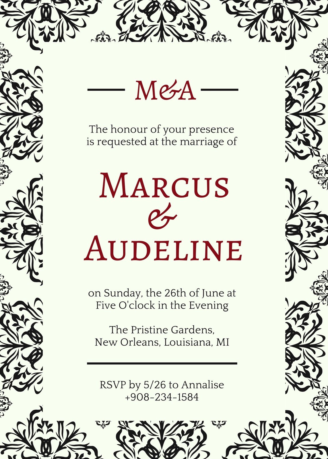 Free to edit and print gothic invitation templates Canva