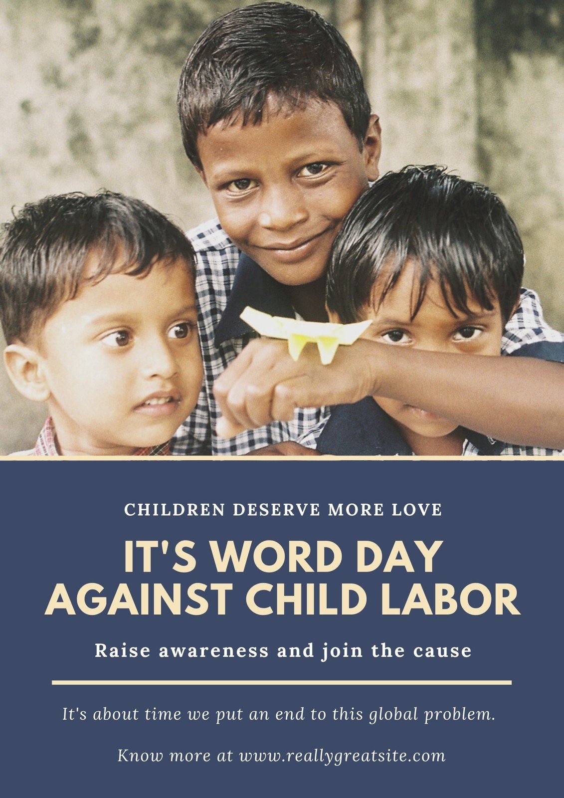 Customize 18 World Day Against Child Labour Posters Templates Online Canva
