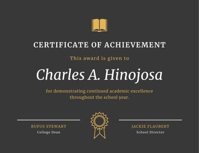 Academic Achievement Certificate Template from marketplace.canva.com