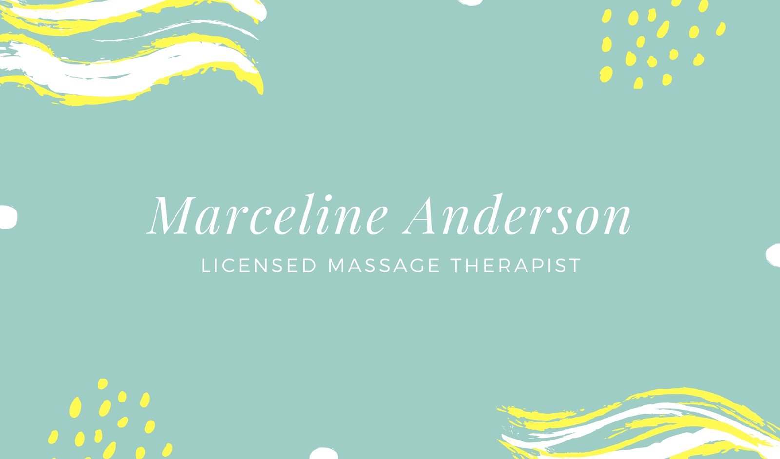 Free printable massage therapist business card templates  Canva Intended For Massage Therapy Business Card Templates