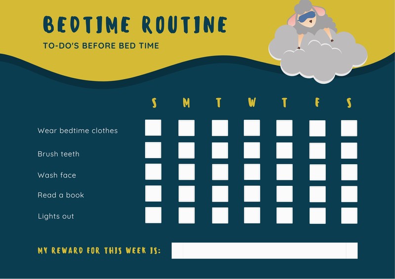 Bedtime Routine Chart Template