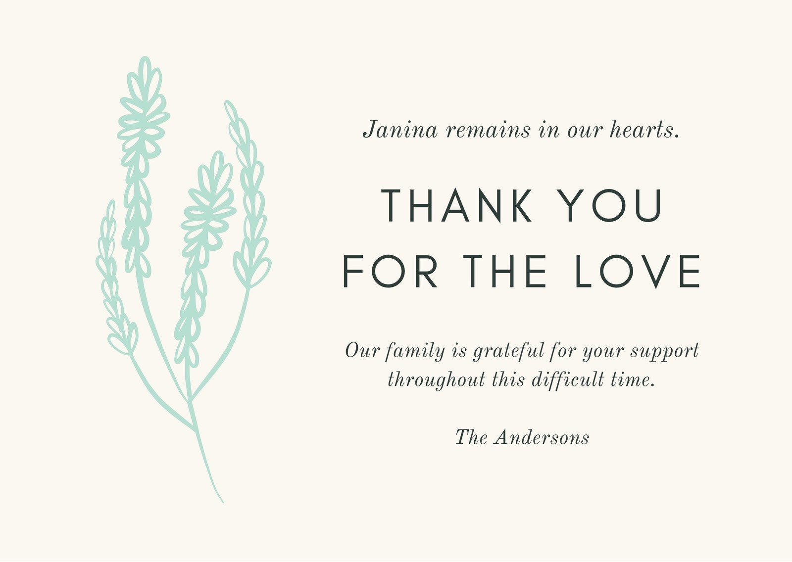 Free, printable funeral thank you card templates to customize  Canva Intended For Sympathy Thank You Card Template
