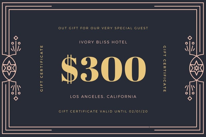 Customize 103+ Hotel Gift Certificates Templates Online Canva