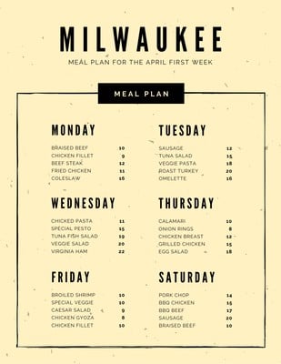 Create A Meal Plan Template from marketplace.canva.com
