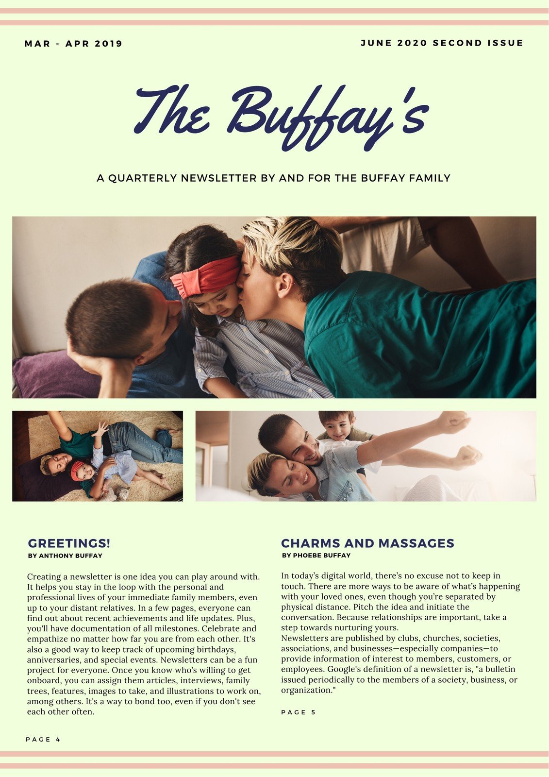 Customize 25+ Family Newsletters Templates Online Canva