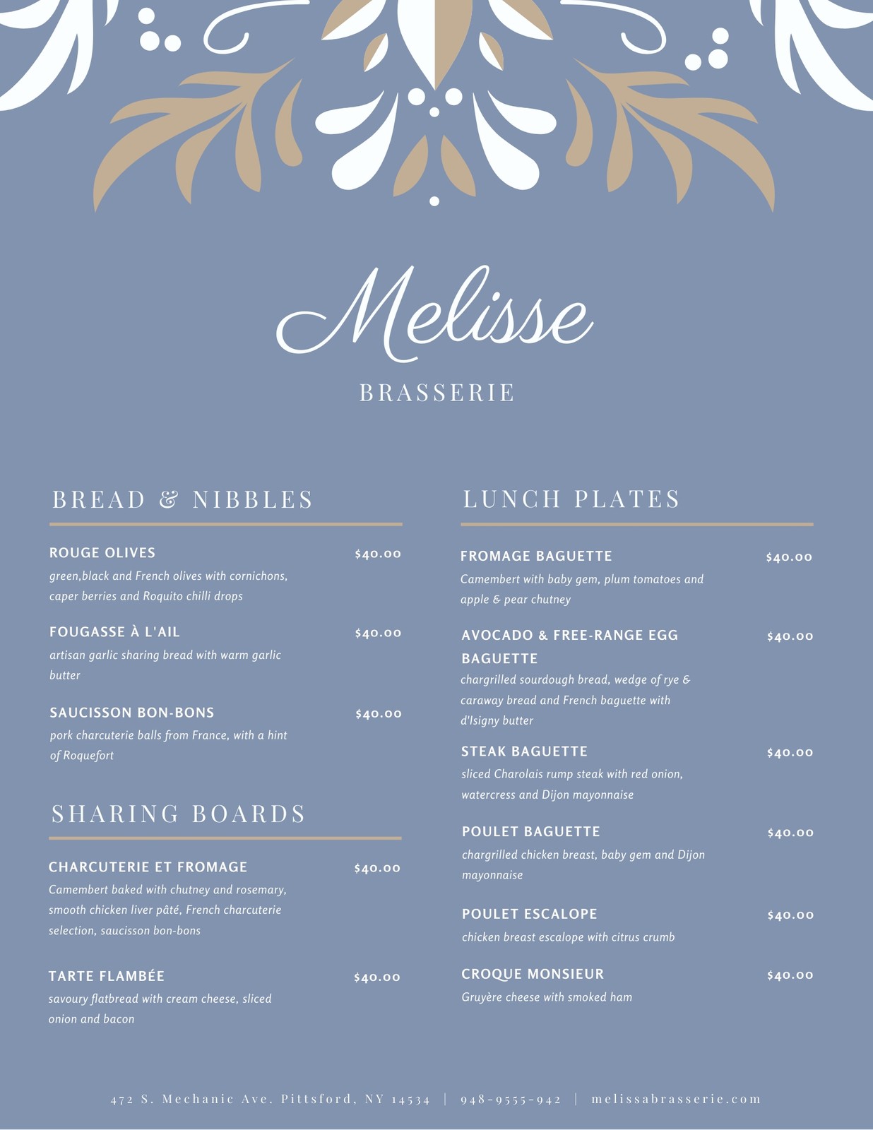 Free French Menu Templates For Word Printable Form, Templates and Letter