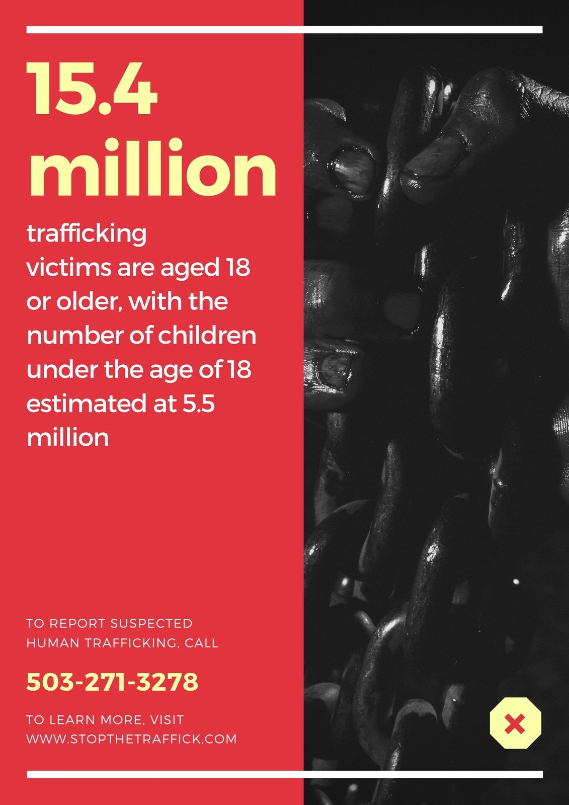 Free Custom Printable Human Trafficking Poster Templates Canva 2918