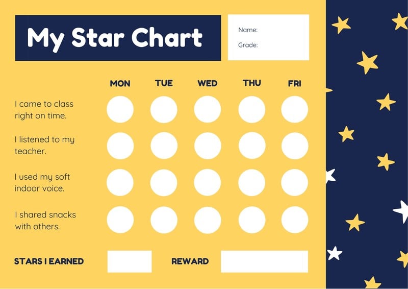 Reward Chart For Primary School
