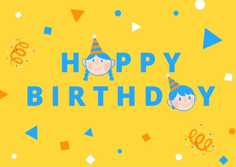Kids Birthday Card Template from marketplace.canva.com