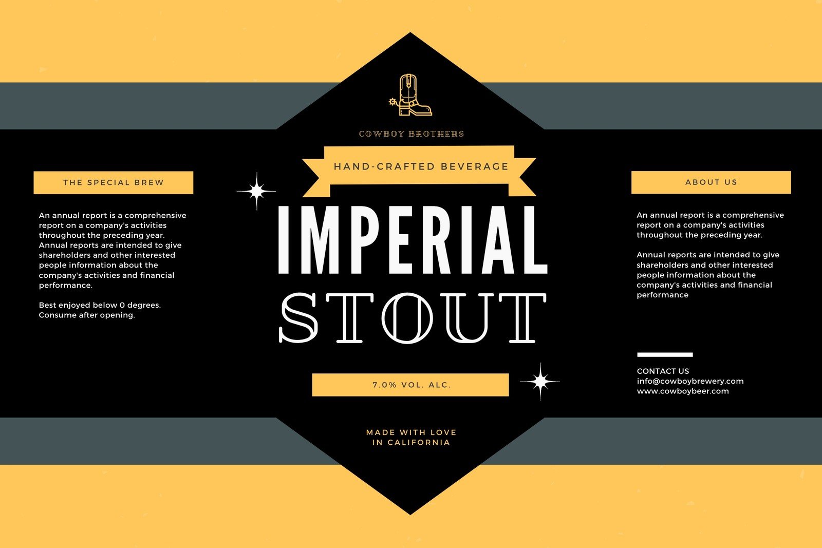 Free printable and customizable beer label templates Canva