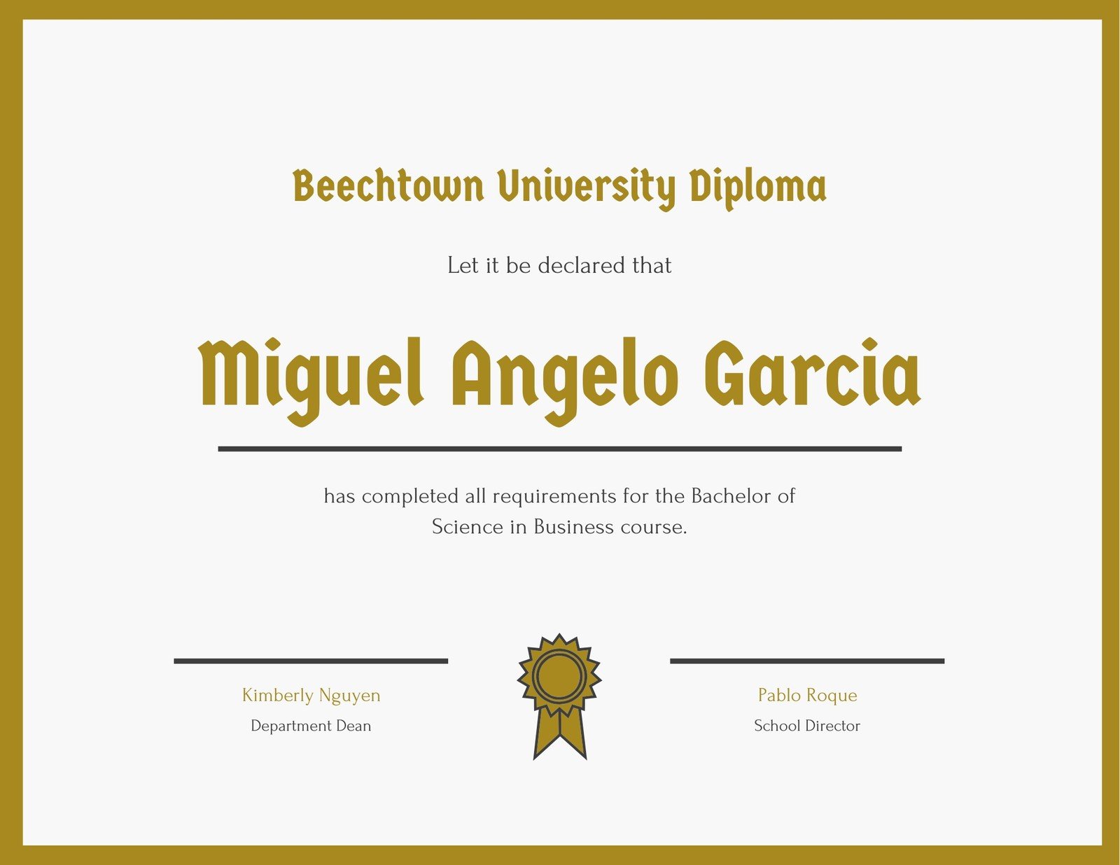 College Diploma Certificate - Templates by Canva