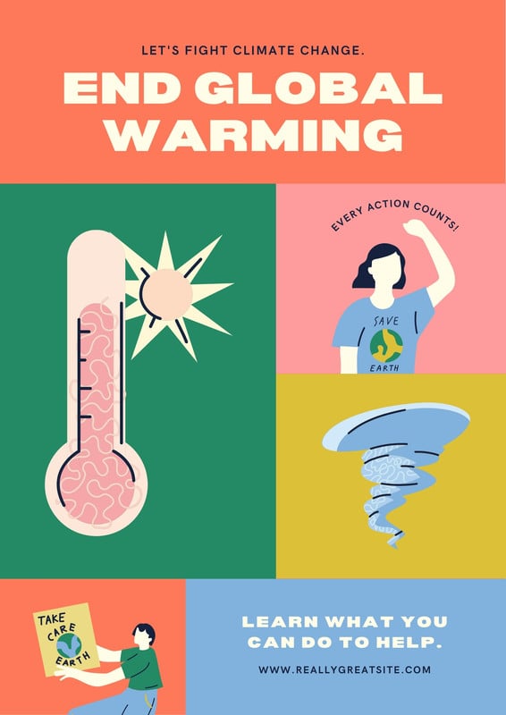 Free custom printable climate change poster templates Canva