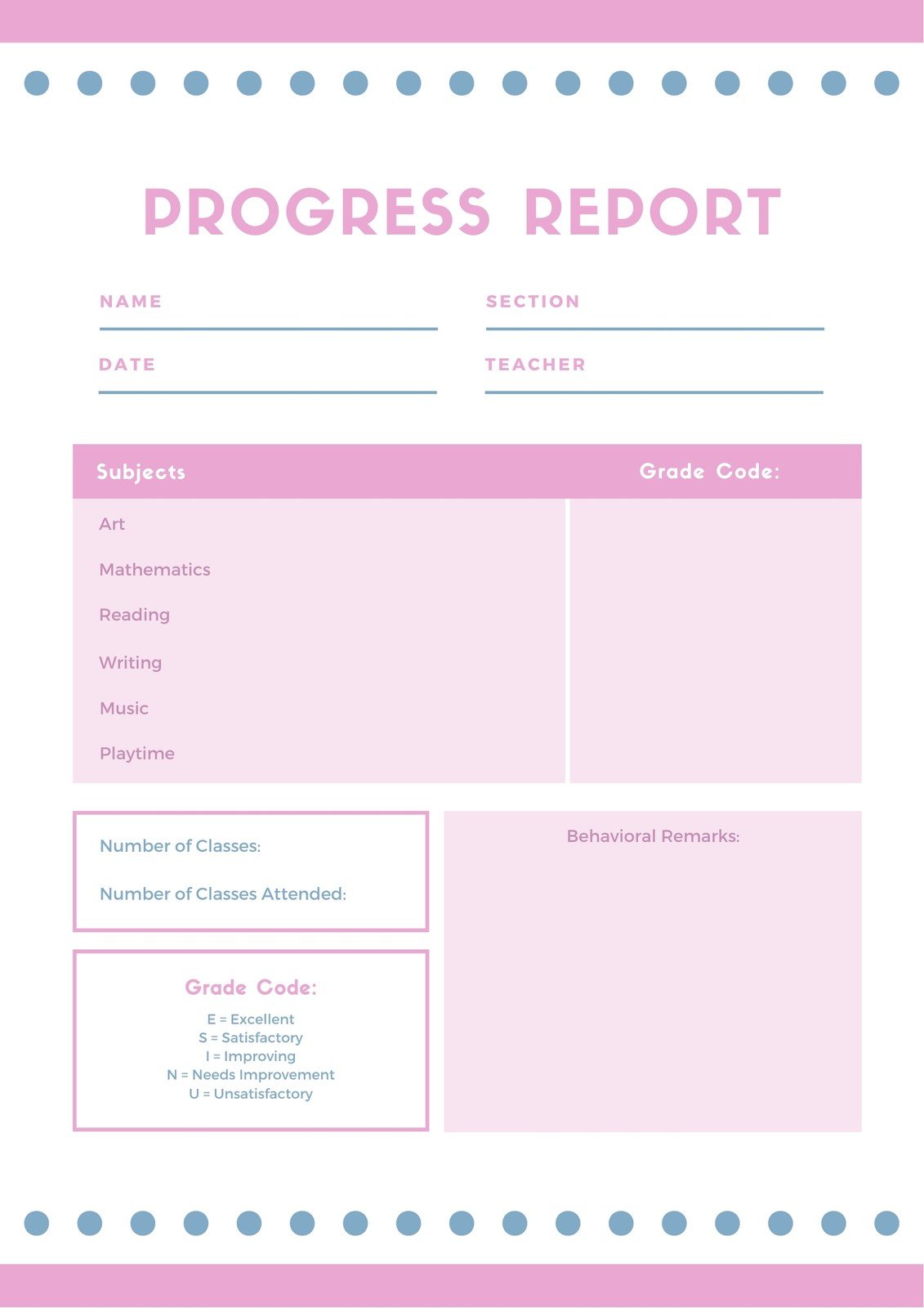 Free, printable, customizable report card templates  Canva Intended For Boyfriend Report Card Template