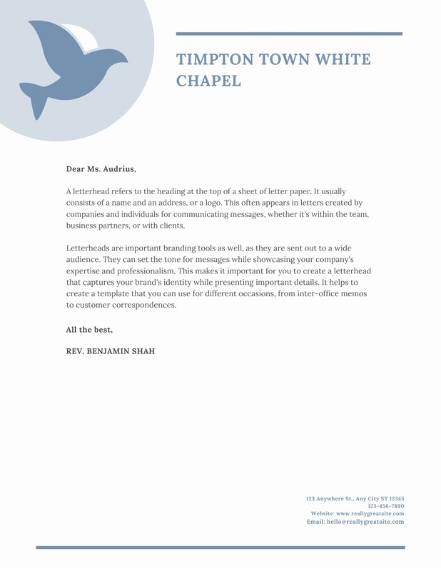 Free Printable Customizable Church Letterhead Templates Canva 