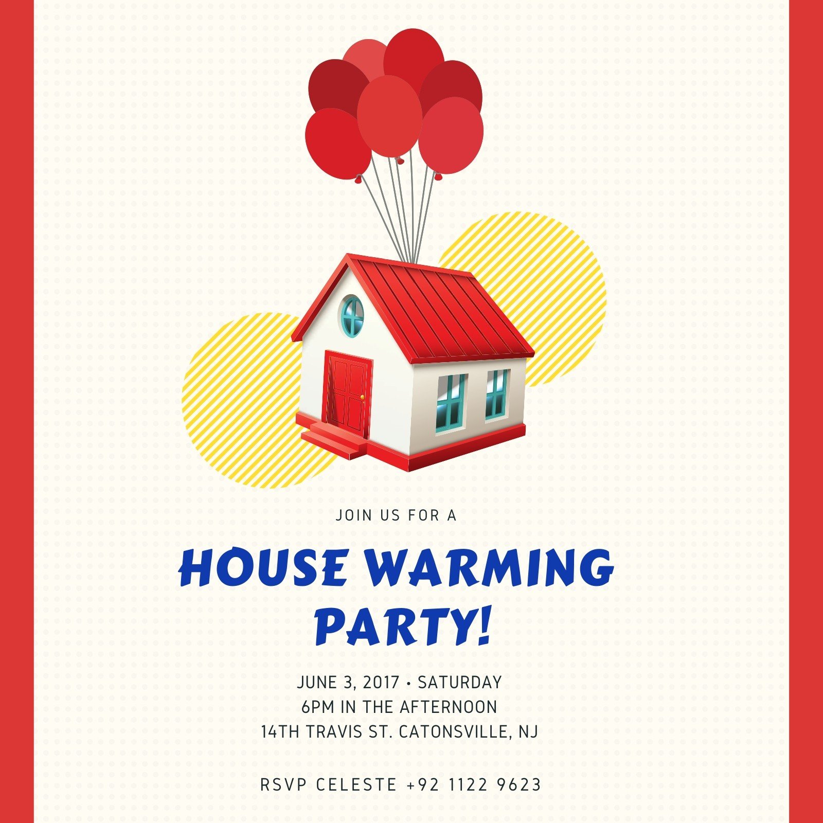 Free, custom printable housewarming invitation templates Canva