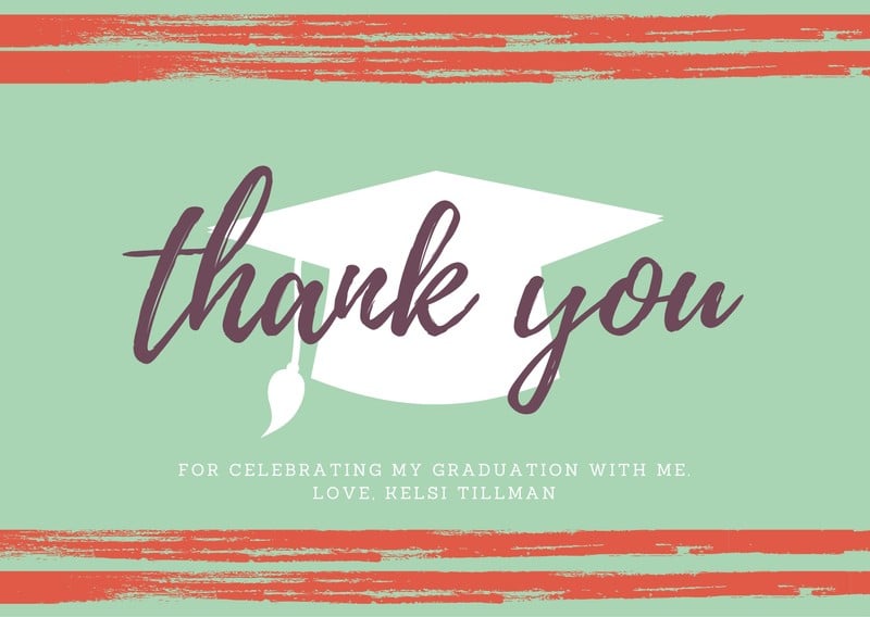 Graduation Thank You Note Template from marketplace.canva.com