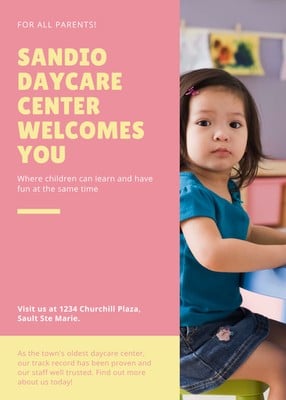 Free Daycare Flyers Templates To Customize Canva