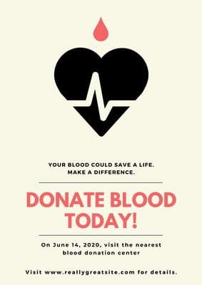 Free World Blood Donor Day Posters Templates To Customize Canva