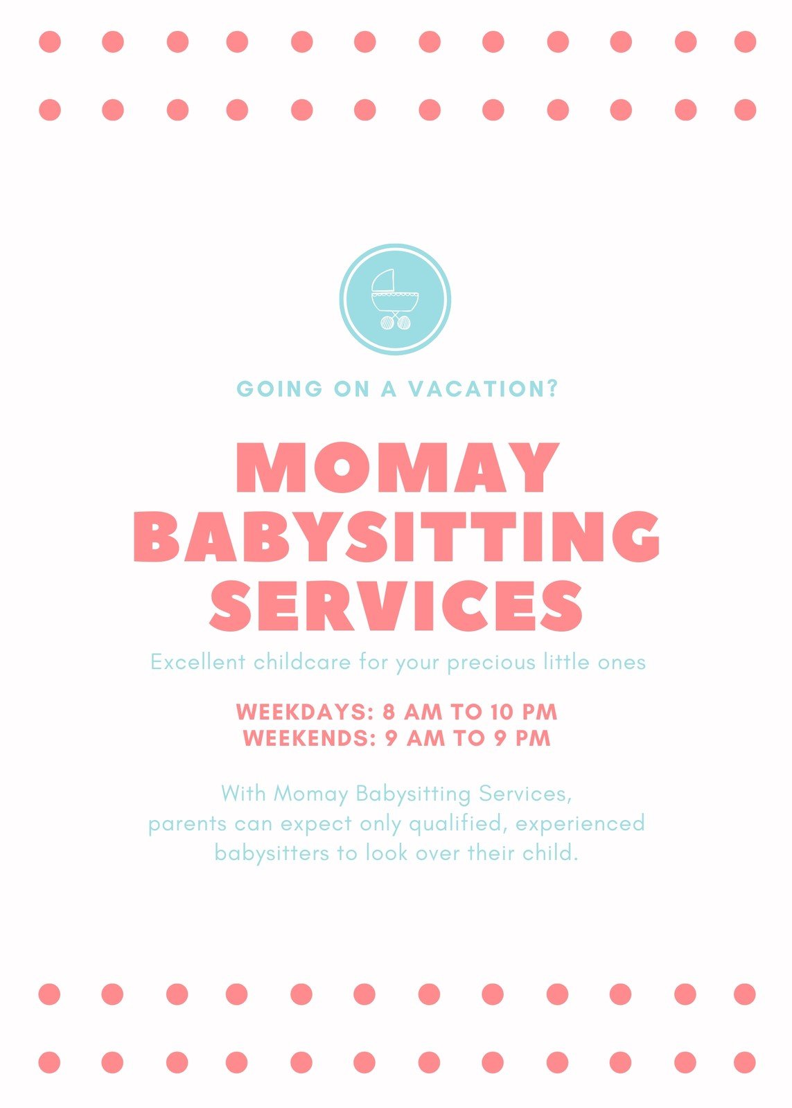 23+ Free custom printable babysitting flyer templates  Canva In Babysitter Flyer Template