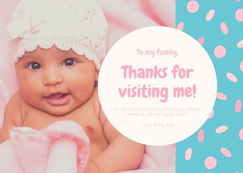 20 Baby Thank You Cards Free Printable Psd Eps Indesign