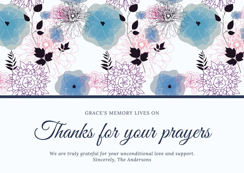 Free Funeral Thank You Card Templates to Customize | Canva