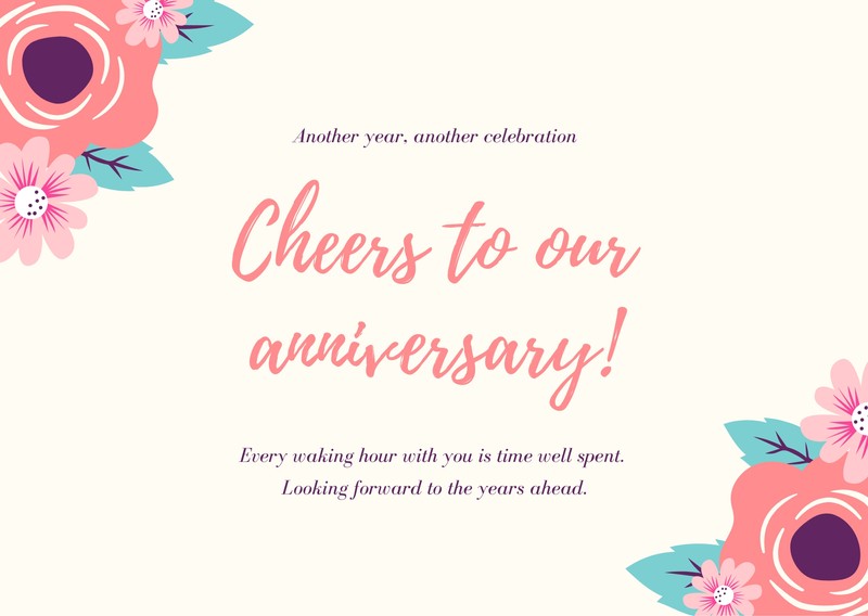 Free Printable Customizable Anniversary Card Templates Canva