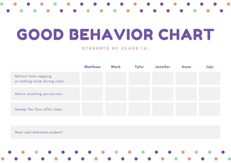 Reward Chart Template School